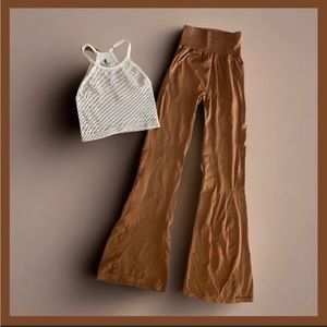 Free People Movement Good Karma Flare Leggings & Happiness Runs Crop Tank Set